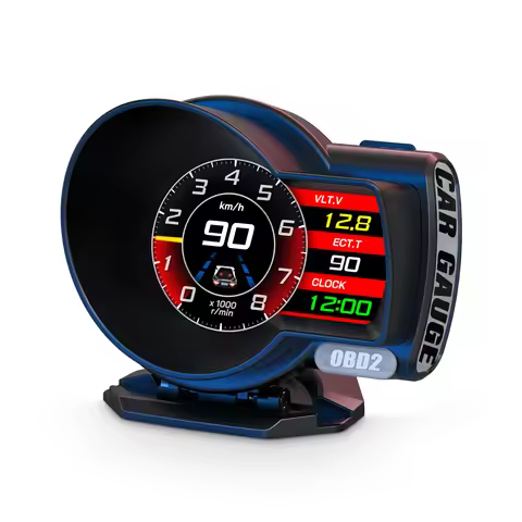 Universal F8 OBD GPS Liquid Crystal Multifunctional Instrument Display Speedometer Pressure Water Te