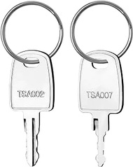CHolic Key for TSA, 2PCS TSA002 TSA007 for Master Luggage Lock Keys Compatible with Luggage Suitcase Password Locks