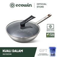 Ecowin Cookware Honeycomb Stainless Steel Cookware Wok Full Screen No Coating Wok (30cm)