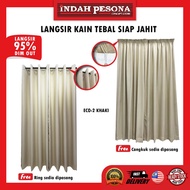 Indah Pesona Blackout Curtain - Khaki B2 [Free Hook/Ring]