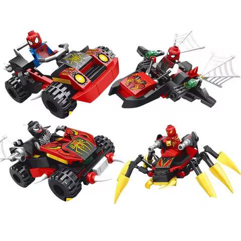 Blind box Mini Marvel Building Blocks Figures Big Goblin Spiderman Iron Man Venom Captain Hawk Deadp
