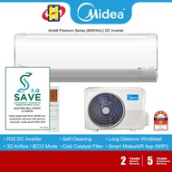 (Save 4.0) Midea Air Conditioner (1.0HP-1.5HP) Airstill Premium Series DC Inverter MSFAAU-10CRFN8 / MSFAAU-13CRFN8