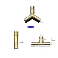 TEE, Y, BRASS HOSE CONNECTION