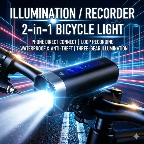 1080P Bicycle Camera With Headlight Cycling Computer Speedometer Sport Action DV Waterproof IP65 Loo