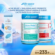 Life-Space Acne Relief + Skin Rebalance Probiotic +LIFE-SPACE SHAPE BIFIDOBACTERIUM LACTIS B420 PLUS