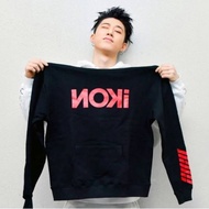 MERAH KPOP IKON BI RED LOGO HOODIE JACKET