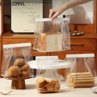 LIWD109VL 50pcs Toast Bags, Transparent Self-Sealed Bakery Packaging Bags, Freshness Twist Tie Food 