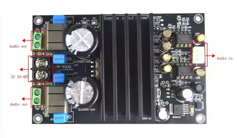 TPA3255 2.0 Digital Amplifier Board DC24-48V High Power 300W + 300W D-Class Digital Amplification Bo