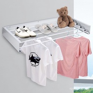 Foldable Hidden Stainless Steel Wall-Mounted Towel Rack Rack Storage Drying Rack Wall-Mounted Rack B