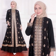 BISA COD || ALISHA MUSLIM FASHION ABAYA HITAM GAMIS ABAYA HIKMAT HITAM TERBARU GAMIS OUTER HITAM BOR