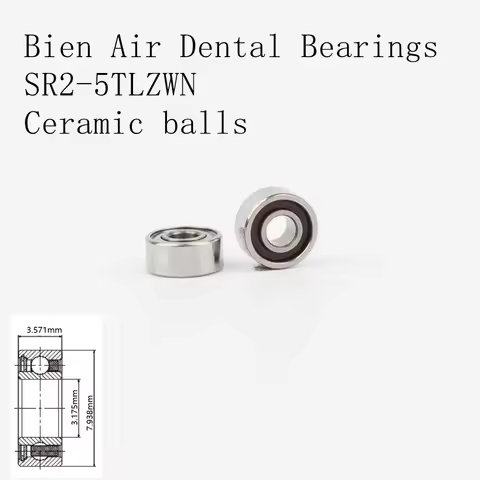 10pcs Super quality dental turbine bearings SR2-5TLZWN for Bien Air handpiece BORA PB 3.175x7.938x3.