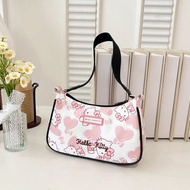กระเป๋าสตางค์ชิ้นเดียว ของแท้จาก Sanrio Kawaii Hello Kitty ลายการ์ตูนแมวน่ารัก พร้อมสายสะพาย กระเป๋า