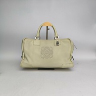 LOEWE Amazona36Bag淡黃色牛皮銀扣肩背包