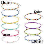 OSIER Clavicle Necklace, Adjustable Daisy Flowers Beaded Necklace,  Colorful Artificially Woven Dais
