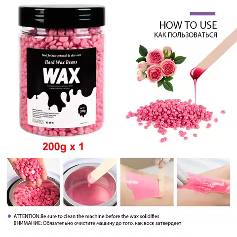 200g Unisex Hair Removal Wax Beans Brazilian Hard Waxing Fast Waxing Machine Hot Film Painless For B