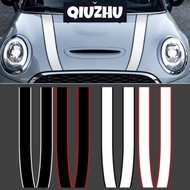 QIUZHU Car Engine Hood Bonnet Decor Sticker Stripes Decals For Mini Cooper S JCW R55 R56 R60 R61 F54