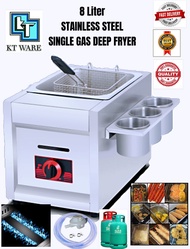 KT WARE  8L Comercial gas deep Fryer dapur goreng gas frying stove kentang goreng gas cooker deep Fryer machine