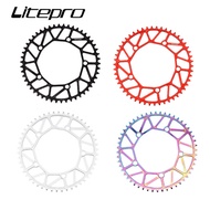 Litepro Folding Bicycle Tooth Chainring Positive Negative Tooth 46/48/50/52/56/58T BMX Bike Colorful Crankset 130BCD