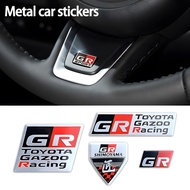 For Toyota GR Metal Emblem Sticker Waterproof - Sport C-HR RAV4 Camry 3D Car Label Accessories