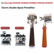 FZ 51MM 3ears Coffee Portafilter for De'Longhi EC9335/EC9665/EC9865/EC9155/EC9255 Stainless Steel Do