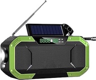 GeRRiT Waterproof Emergency Radio,5000mAh Portable Weather Solar Radios with Bluetooth Speaker，AM/FM NOAA Emergency Broadcast Radio with Cell Phone Charger