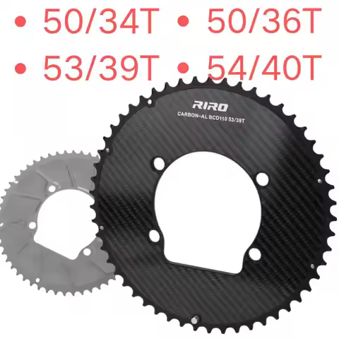 Bike Carbon Chainring 110 BCD 4 Bolt Ultralight Double Road Chainwheel for Shimano R7000 R8000 R9100