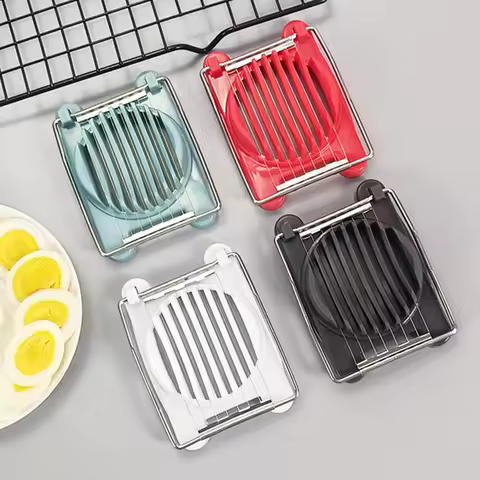 1PC-Single-use Century Egg Slicer, Household Stainless Steel Egg Slicer and Divider, Multifunctional