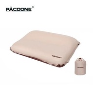 PACOONE露營枕自充氣枕3D超輕海綿枕戶外旅行自動充氣枕