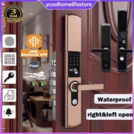 Smart Automatic Sliding Door Lock Security Fingerprint Lock Home Hotel Main Door Electronic Lock Set
