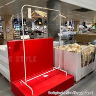 IKEA  ราวแขวนผ้า ราวตากผ้าราวเหล็ก มินิมอล ขาว 99x152 ซม.