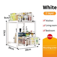 Storage Rack Spice Rack Under Sink Rack Kitchen organizer Rak dapur Rak bawah