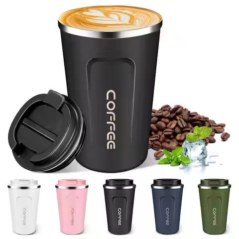 Double Stainless Steel Coffee Mug Car Thermos Mug Thermo Cafe 510ML for Tea Water Coffee Leak_Proof 