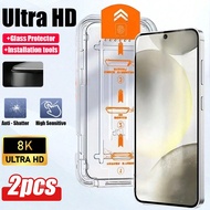 2 ชิ้น, จอ 8K Ultra HD Glass Screen Protector, สำหรับ Samsung Galaxy S21 FE/S21/S21 Plus/S22/S23/S22