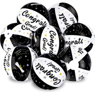 Whaline 12Pcs Graduation Inflatable Beach Balls 11.8 Inch Congrats Grad Beach Ball Pool Party PVC Ba