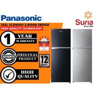 (Free Delivery)Panasonic 325L 2 Door ECONAVI Inverter Refrigerator  2 Pintu Peti Ais 电冰箱 NR-TV341BPSM NR-TV341BPKM