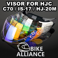 ✔READY STOCK✔ VISOR HELMET FOR C70 IS-17 HJ-20M HELMET RAINBOW TRANSPARENT REVO RED RESISTANT