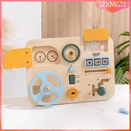 [szxmkj2] Wooden Toy Steering Wheel for Kids Motor Skills Activity Board for Learning