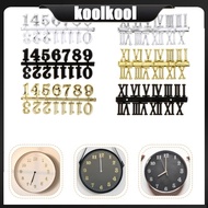 Kool Clock Numerals Set DIY Wall Clock Numbers Clock Hands Replacement Part Arabic Roman Numerals Re
