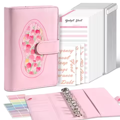 New A6 Budget Binder with Money Saving Challenge, Money Saving Binder with Cash Envelopes, Expense S