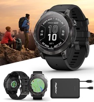 Garmin Fenix 7 Pro Sapphire Solar (Carbon Gray DLC/Black) Multisport GPS Smartwatch Bundle - Trainin