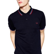[Original] FRED ℙPERRY POLO shirt Lapel casual men tops Cotton embroidered men polo shirt Baju Polo 