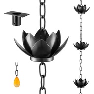 Oak Leaf Rain Chain With Adapter, 8.5ft