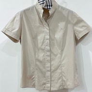 BURBERRY  倫敦 反褶經典格紋彈性戰馬襯衫