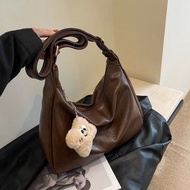 Crossbody Sling Bag包包女士2024软皮休闲大容量通勤包高级感复古百搭单肩斜挎包25.2.10