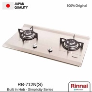 RINNAI Kompor Gas Tanam 2 Tungku Stainless RB 712 NS