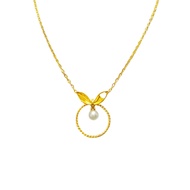 Dara Pearl Necklace in 916 Gold by Ngee Soon Jewellery