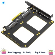 【LUN】-Dual U.2 SSD to PCIe 4.0 X8 Adapter, Support 2 X U.2 SSD or Soft , Without PCI-E Splitter Func