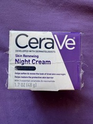 （購自美國Amazon) Cerave night cream 紫色peptide 48g skin renewing peptide niacinamide fragrance free