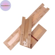 PeaceShells 10Pcs Oil Proof Kraft Paper Long Bread Bags With Transparent Window Baguette Baking Pack