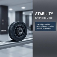 Luckybabys> Elevator Door Hanging Wheel Wear Proof Stable Performance Part 56*16*10mm NO.3201.05.003
